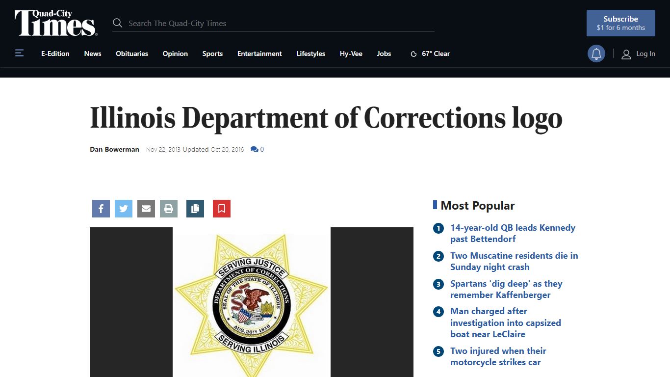 Illinois Department of Corrections logo | | qctimes.com